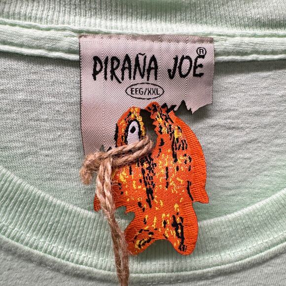 Pirana Joe T-Shirt Mens XXL Green FISHING TIME Jamaica Short Sleeve Crew Tee NEW - Picture 4 of 8